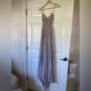 Erivel Pleated Dress in Light Gray